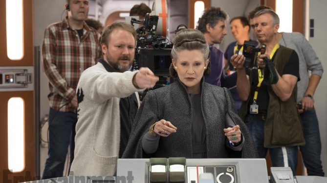 Star Wars: The Last Jedi
L to R: Director Rian Johnson with Carrie Fisher (Leia) on set

Credit: David James/ILM/© 2017 Lucasfilm Ltd.