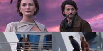 Cassian e Mon Mothma in fuga