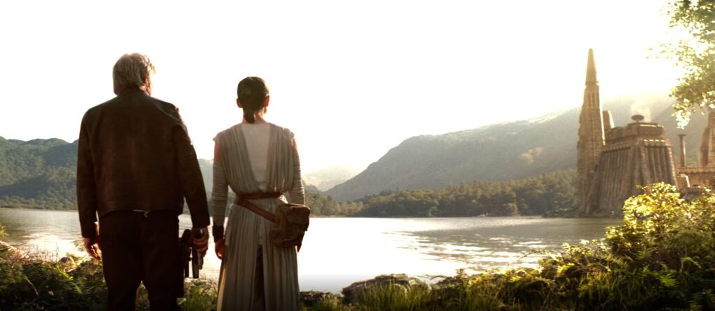 Rey e Han in Episodio VII.