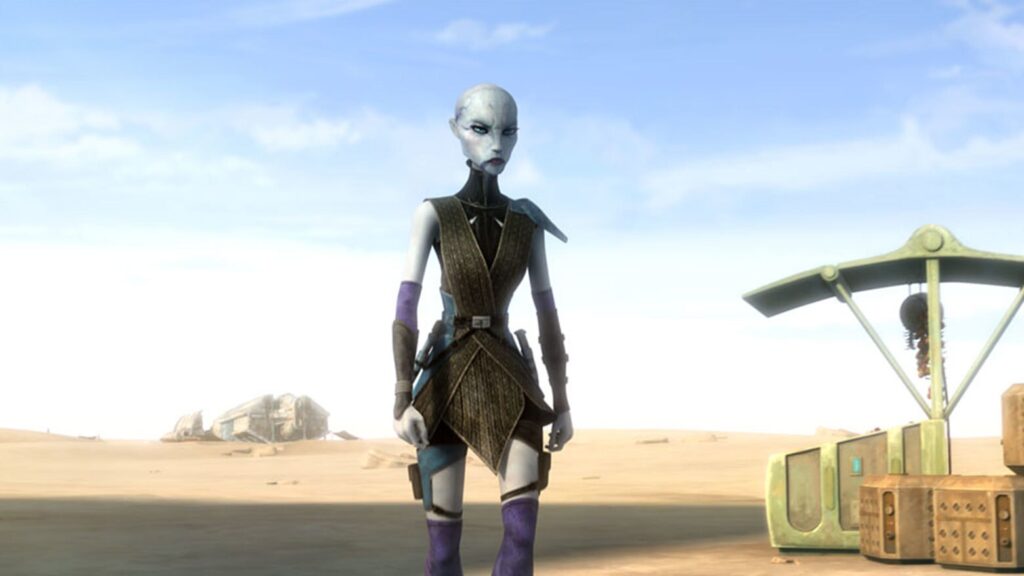 Asajj Ventress nella 4x20 di The Clone Wars (Mercenari)