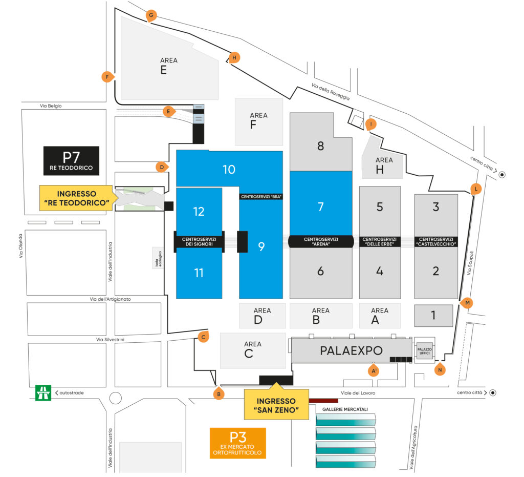 MEI 2024 - Mappa dei padiglioni della fiera