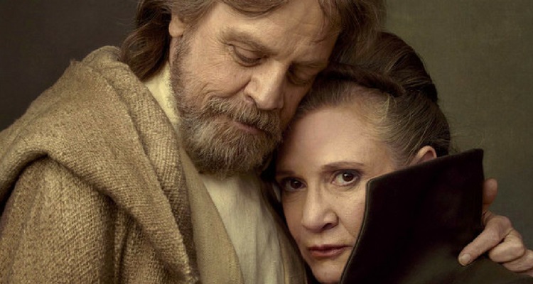 Luke e Leia nel servizio fotografico per The Last Jedi