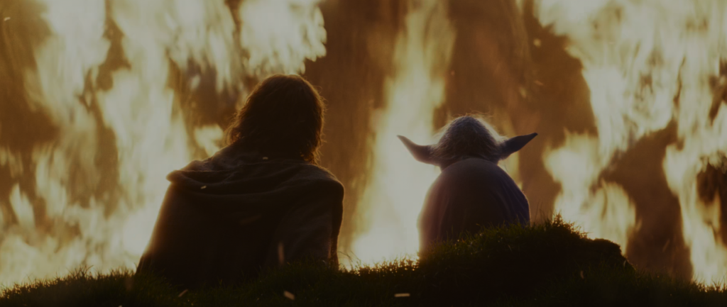 Luke e Yoda in Episodio 8.