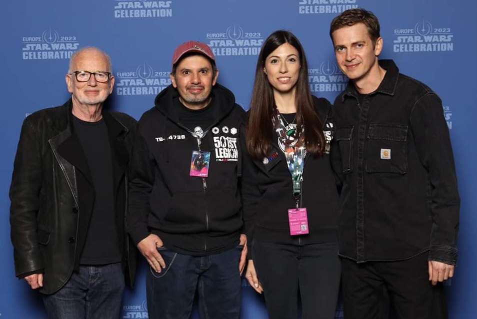 La foto con Hayden Christensen e Ian McDiarmid 