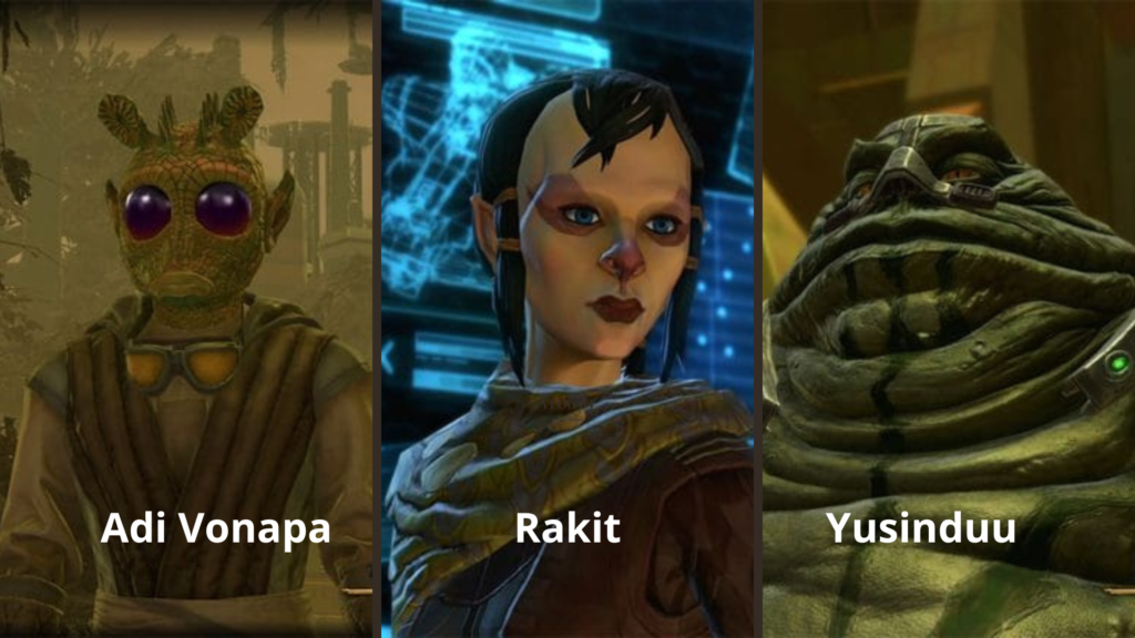 I nuovi personaggi che incontreremo su Hutta
Update 7.5 Star Wars The Old Republic
aggiornamento 7.5