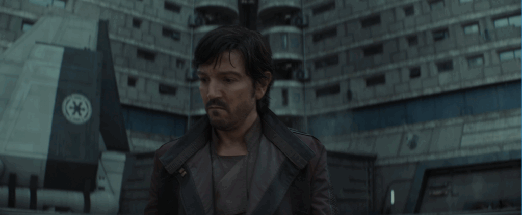 un frame di cassian in andor stagione 2