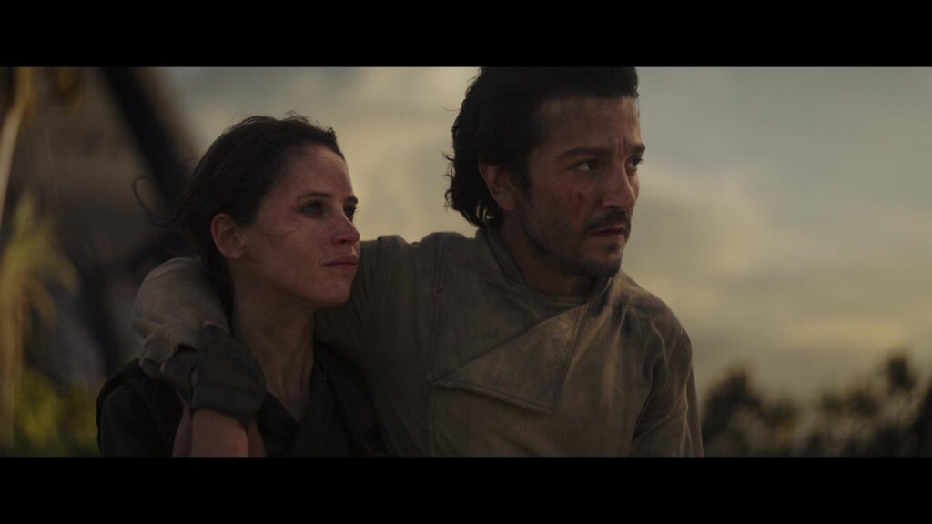 Jyn Erso e Cassian Andor in Rogue One