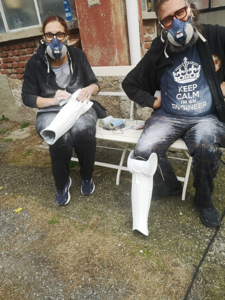 Angela e Stefano al lavoro
