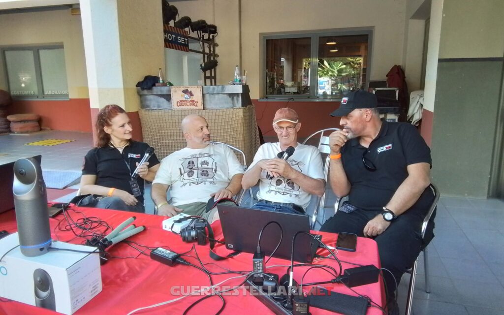 Lorenzo Filippini e Amedeo Tecchio, nel comitato organizzativo dell'evento, intervistati allo stand media di GuerreStellari.net nell'ultima edizione 2024