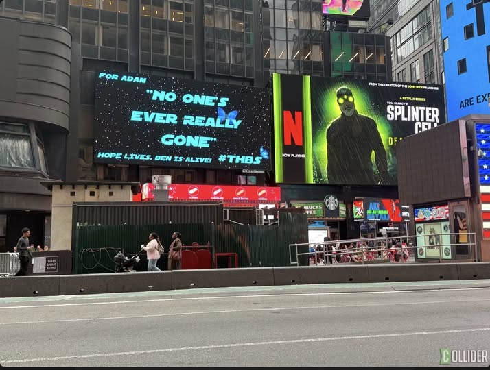 Cartellone pubblicitario in Times Square pro Ben Solo