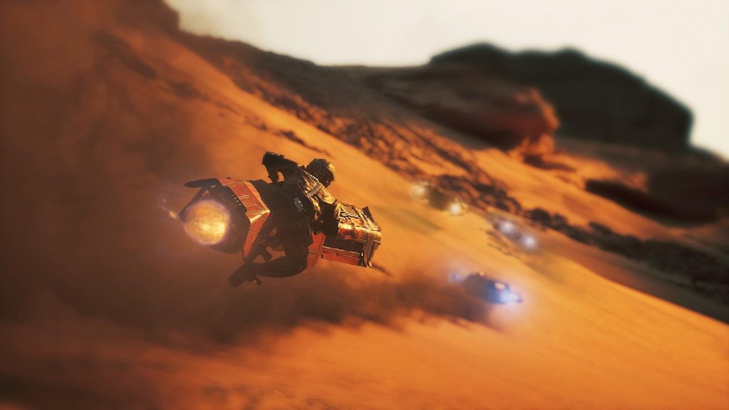 Star Wars: Galactic Racer punta tutto sulla sensazione di velocità.